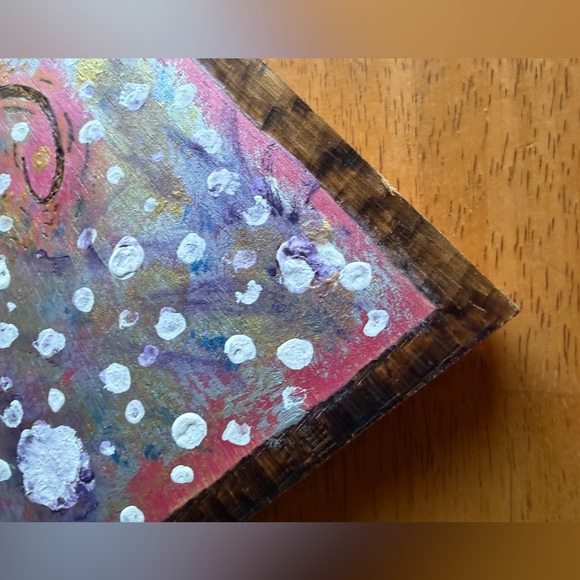 Octopus Tentacle Pyrography on Wood Panel Mixed Media Painting Wall Art 17X9 - Picture 9 of 16